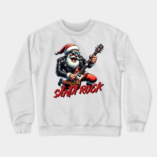 Santa Rock Christmas Crewneck Sweatshirt